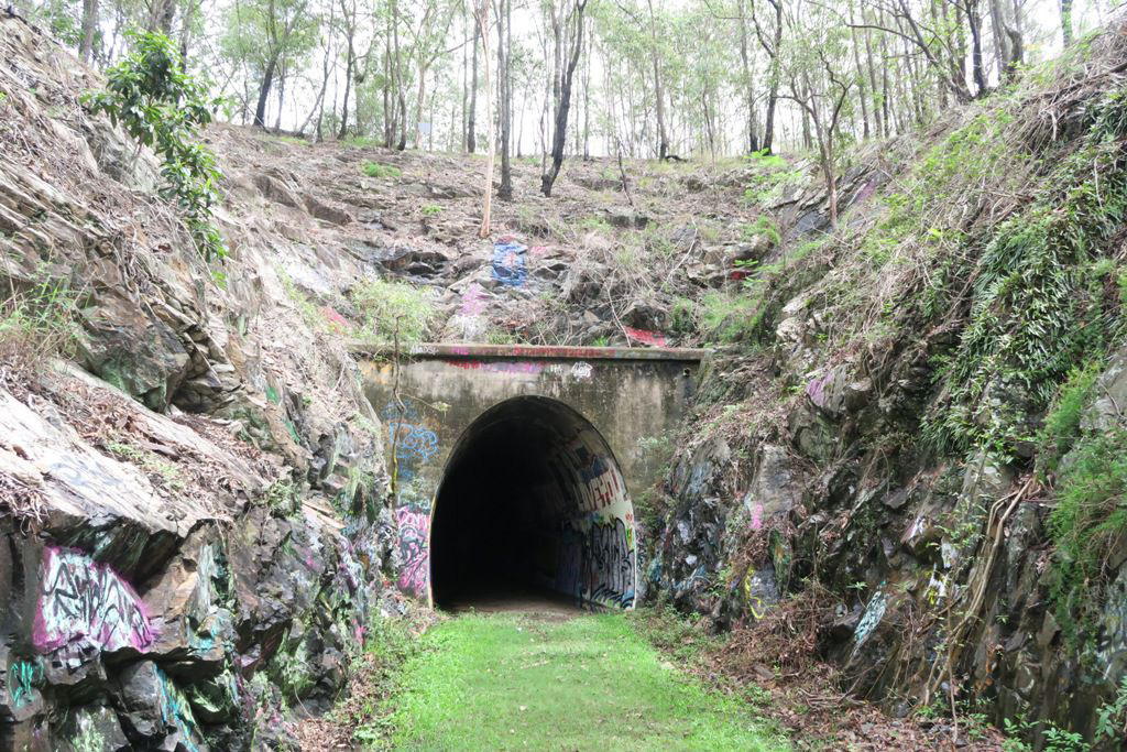 Exterior of Ernest Junction railway tunnel.