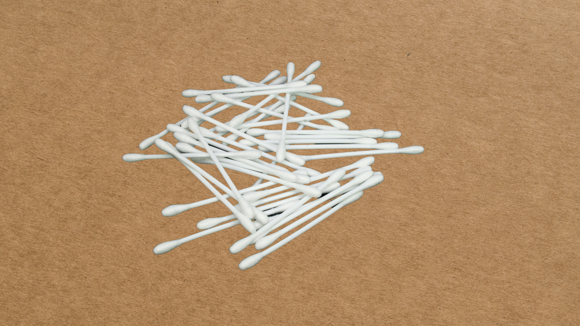 Cotton buds with plastic stems