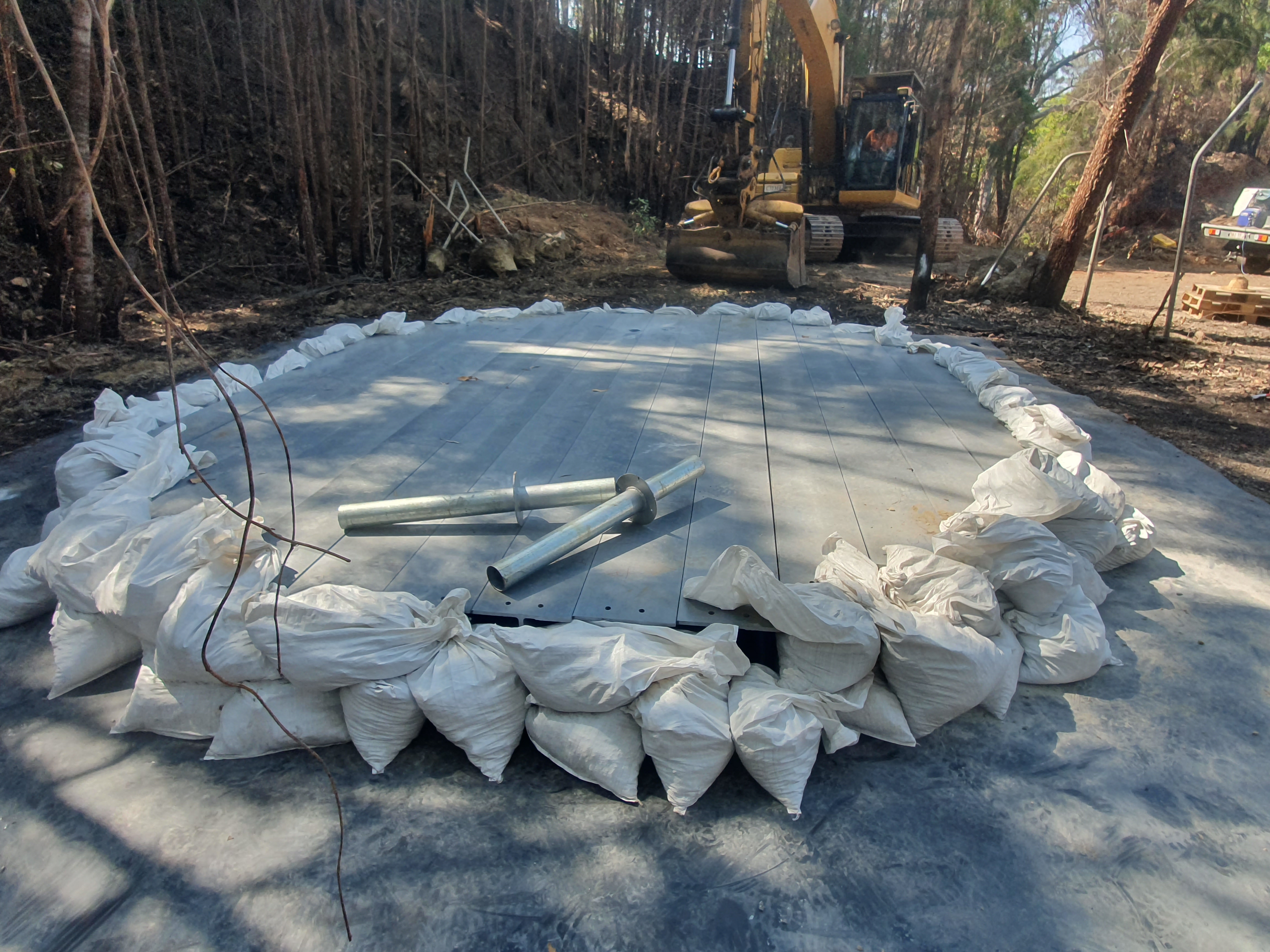 View of the capped ventilation shaft