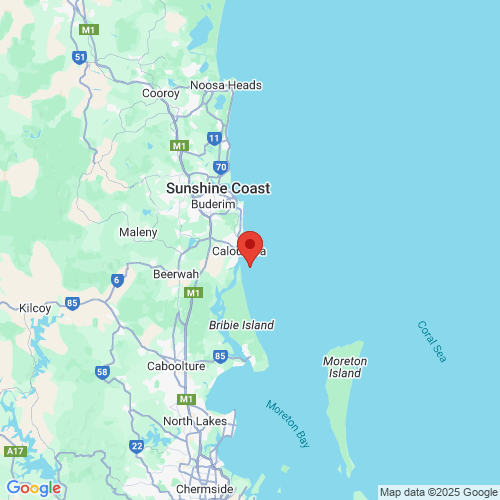 map of the location of the Caloundra wave monitoring buoy