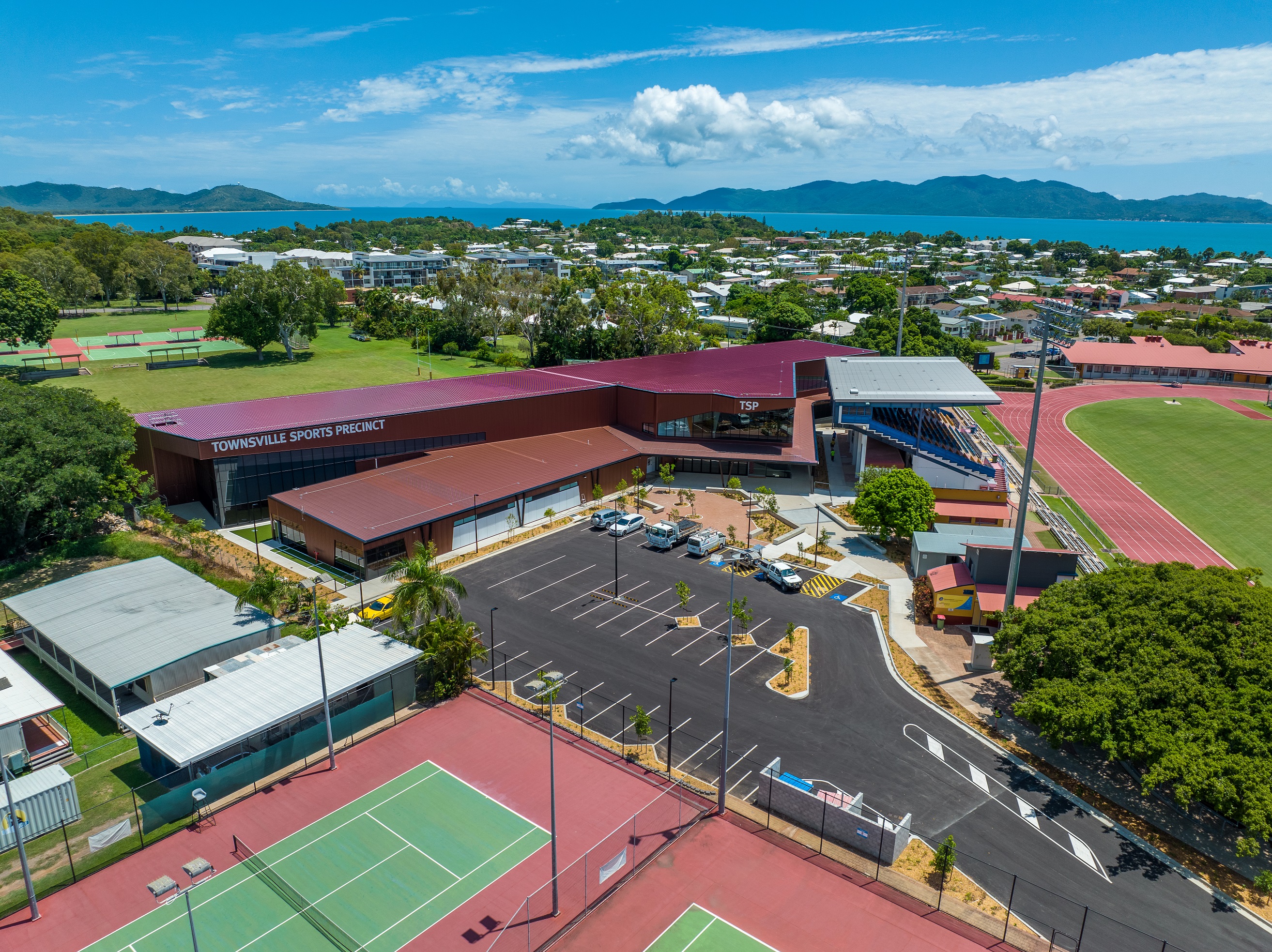 An aerial view of the precinct.