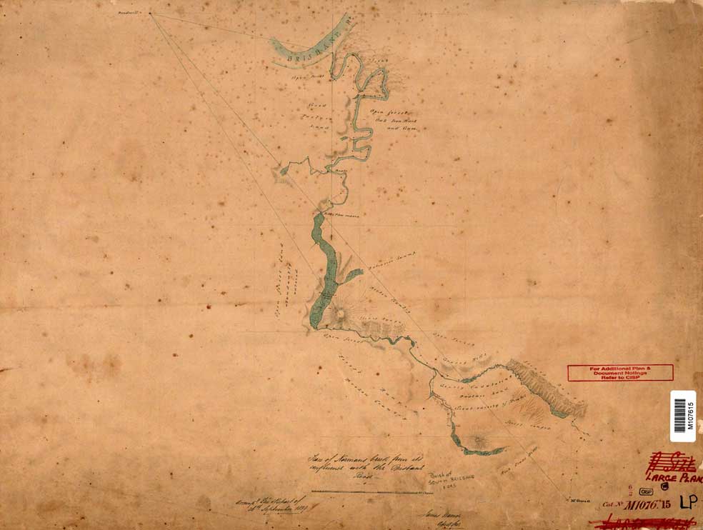 Historical survey plan of Norman Creek 1839.