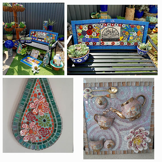 a group of gardening images together in one image