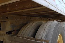 Tyres with flat spots and worn edge tread