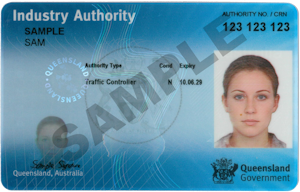 Industry Authority card, issued by TMR to driver trainers.