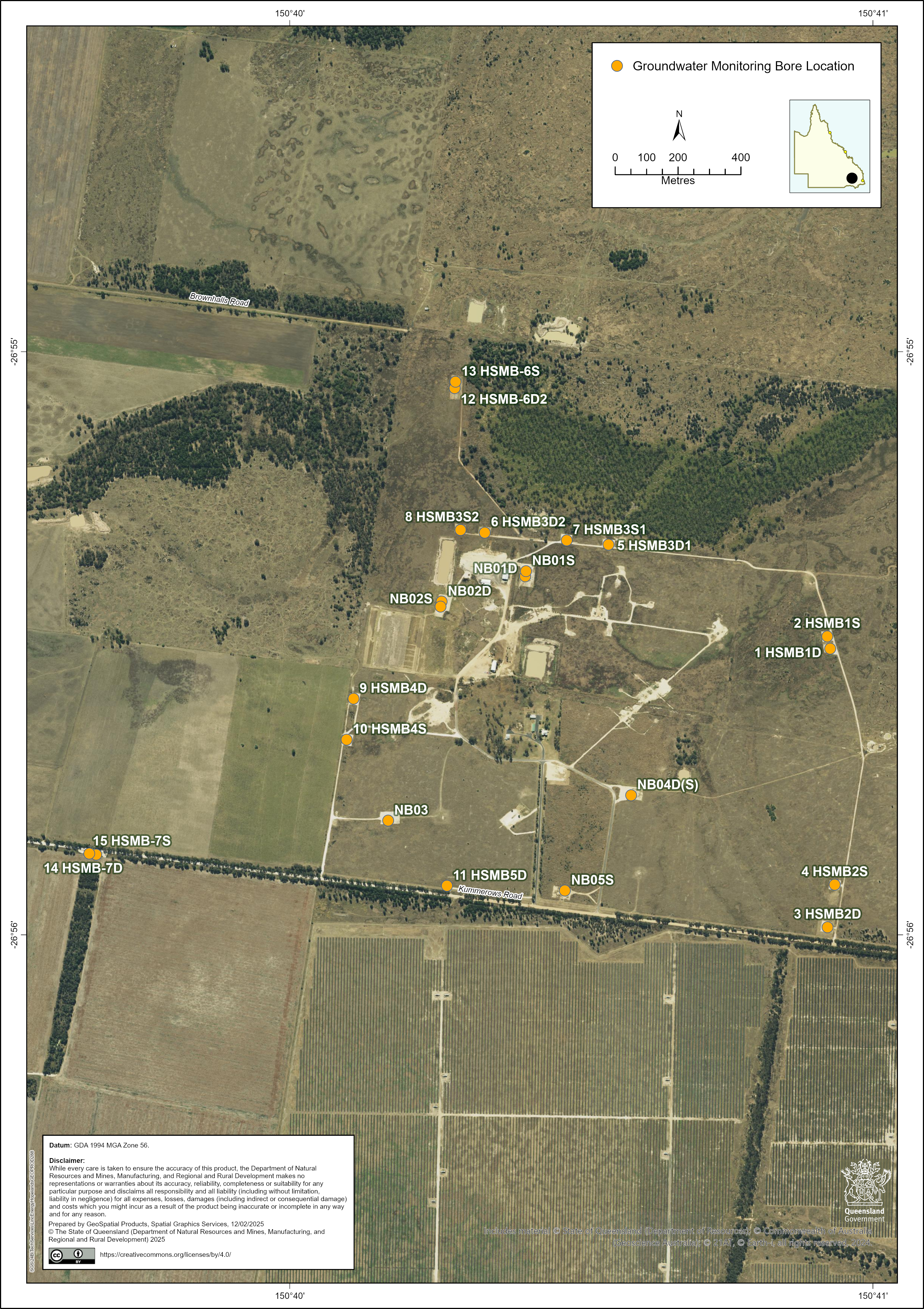Boreholes for groundwater monitoring and sampling across the Hopeland site.