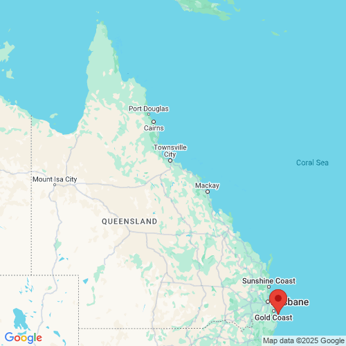 map of the location of the Tweed Offshore wave monitoring buoy in relation to Queensland