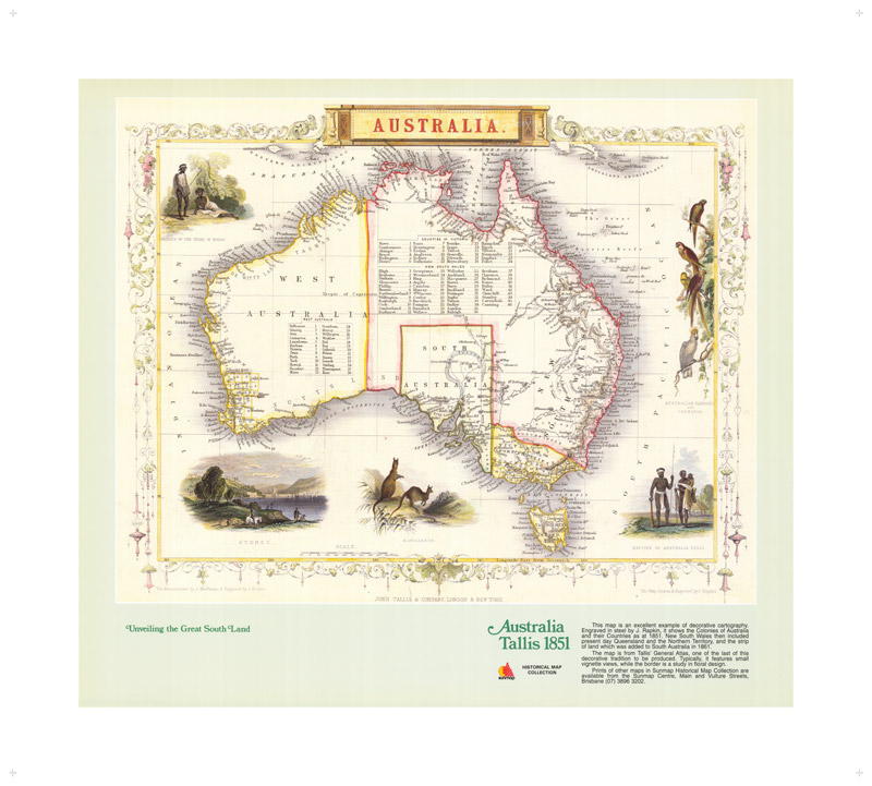 Australia Tallis map