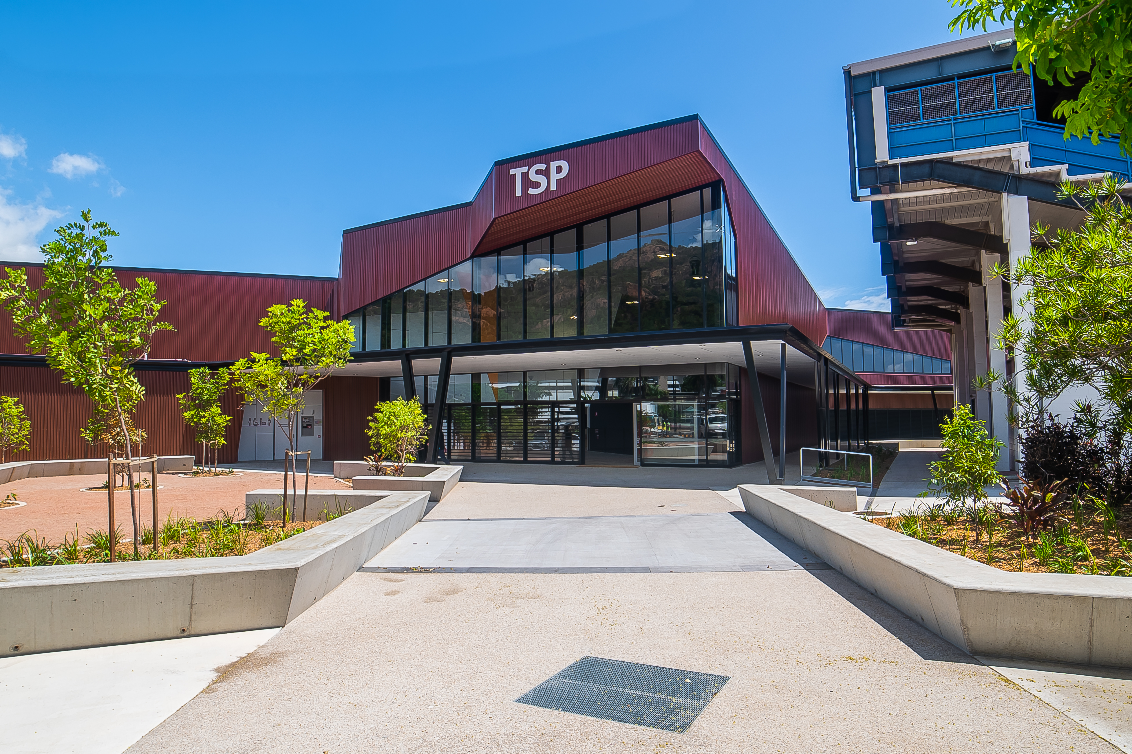 Exterior shot of the Townsville Sports Precinct.