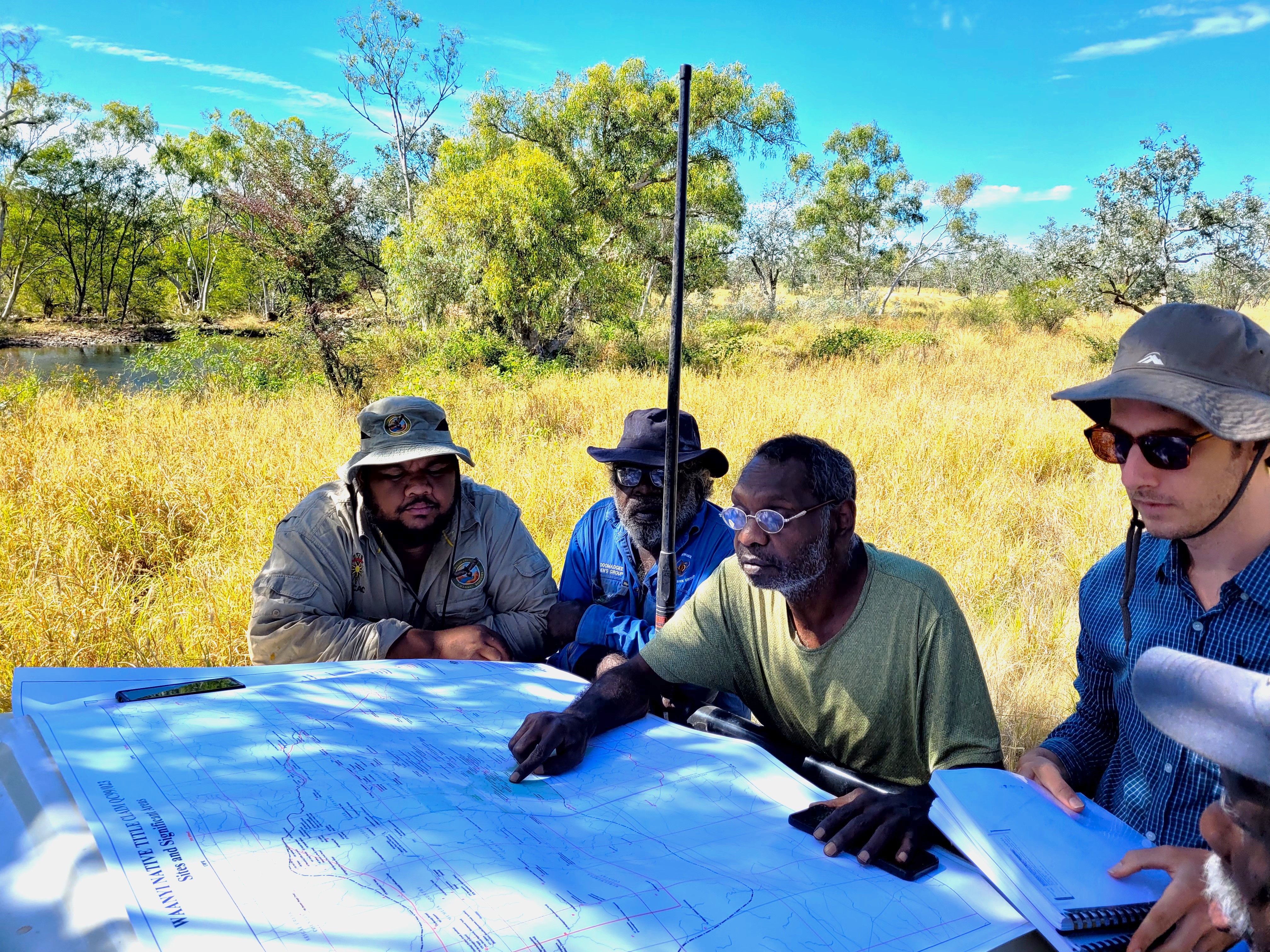 Ngumari Waanyi Rangers undertaking cultural mapping on Waanyi country