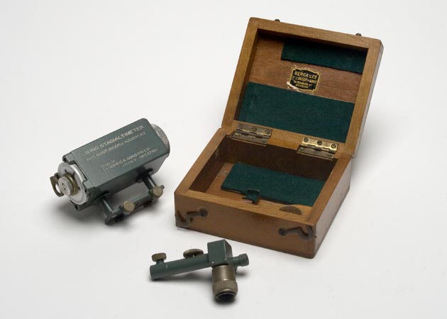 Meter used to reduce stadia reading to improve accuracy of measurement