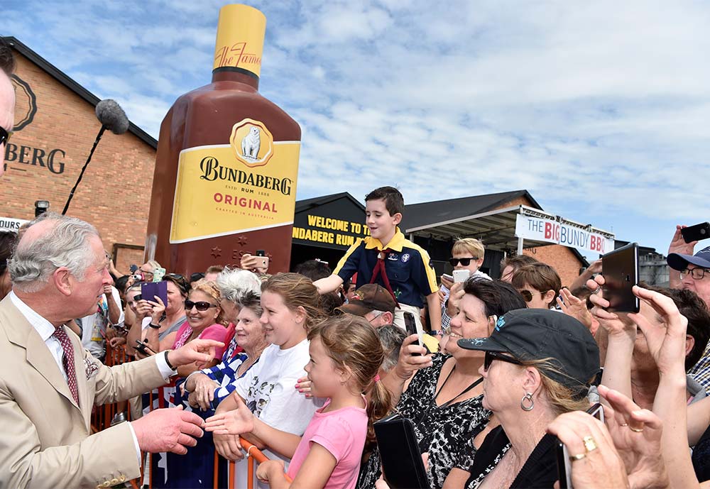 HRH Prince Charles, The Prince of Wales, visiting Bundaberg, 2018