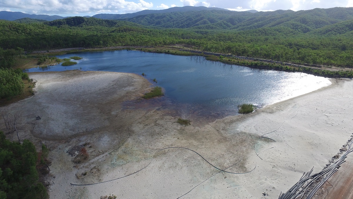 Aerial view of the tailings storage facility