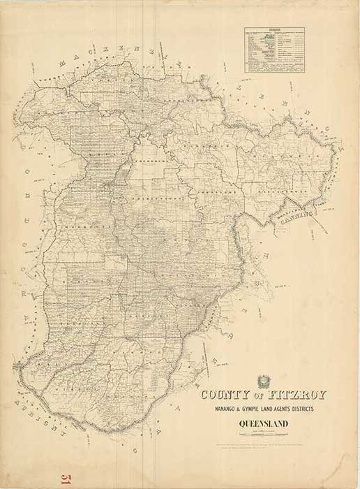Cadastral map of the County of Fitzroy 1921