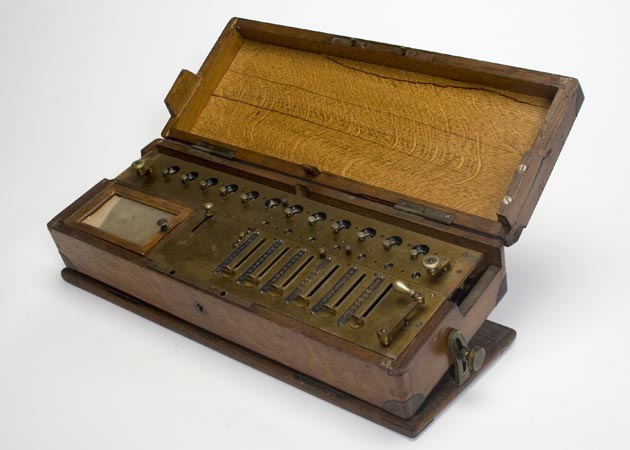 An early type of mechanical calculator