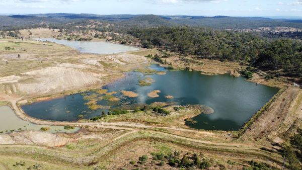 Aerial view of the Western Domain at Goondicum Mine