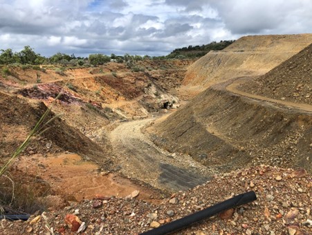 The Surveyor open cut pit and underground mine entrance