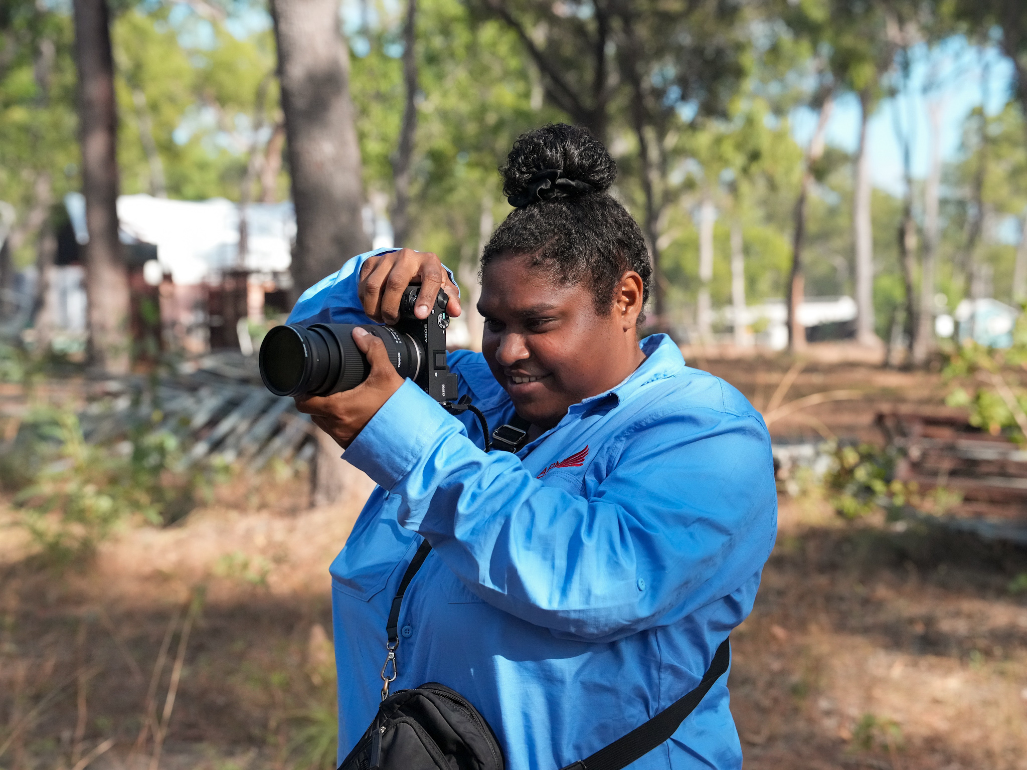 Aurukun Ranger undertaking media training