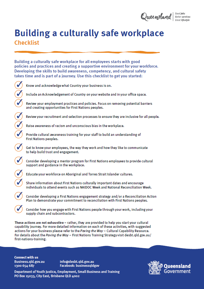 Image of cultural capability checklist