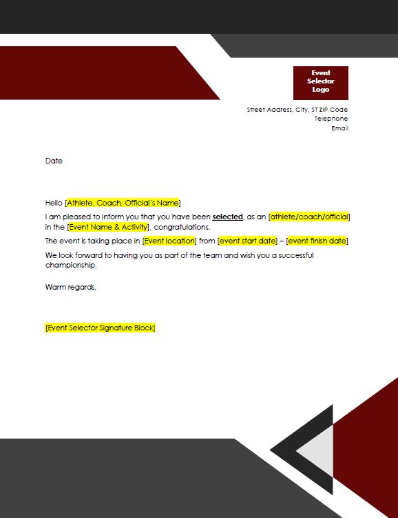 EAP application - example letter