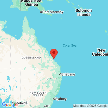 static google map of the location of the Emu Park wave monitoring buoy