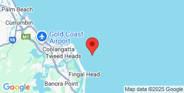 static google map of the location of the Tweed Heads wave monitoring buoy