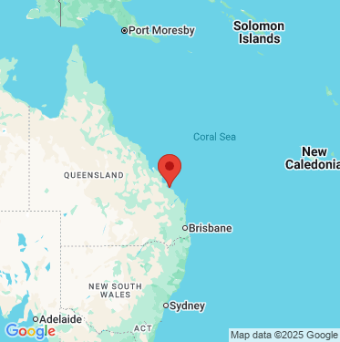 static google map of the location of the Gladstone wave monitoring buoy