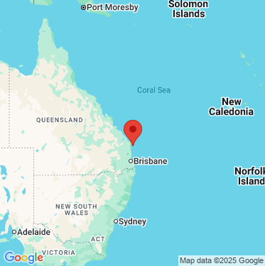 static google map of the location of the Wide Bay wave monitoring buoy