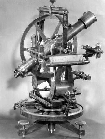 Surveying instrument with a horizontal circle diameter of 12 inches