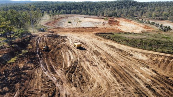 Earthworks as part of the Goondicum Mine site