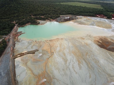 The tailings storage facility at Mount Garnet
