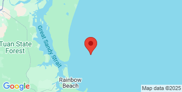 static google map of the location of the Wide Bay wave monitoring buoy