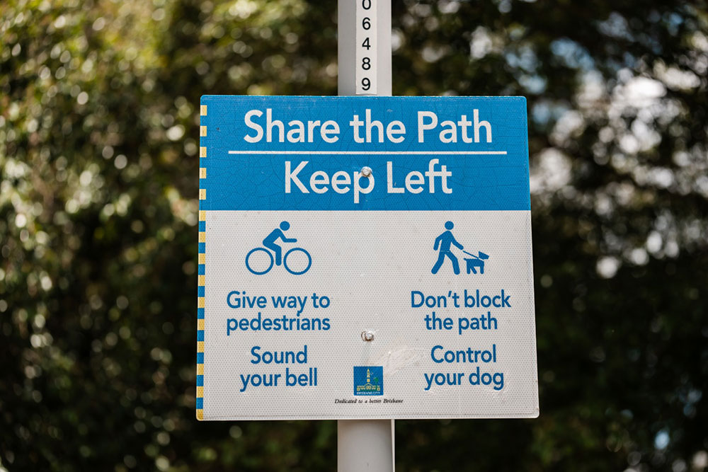 Example of a local government shared path sign explaining how the path should be used