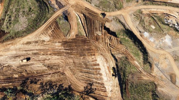A drone’s eye view of remediation work at the Goondicum site