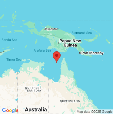 static google map of the location of the Amrun Offshore wave monitoring buoy