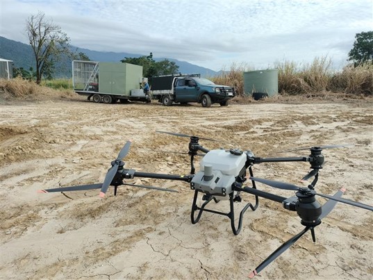 Drone used for site spraying. 