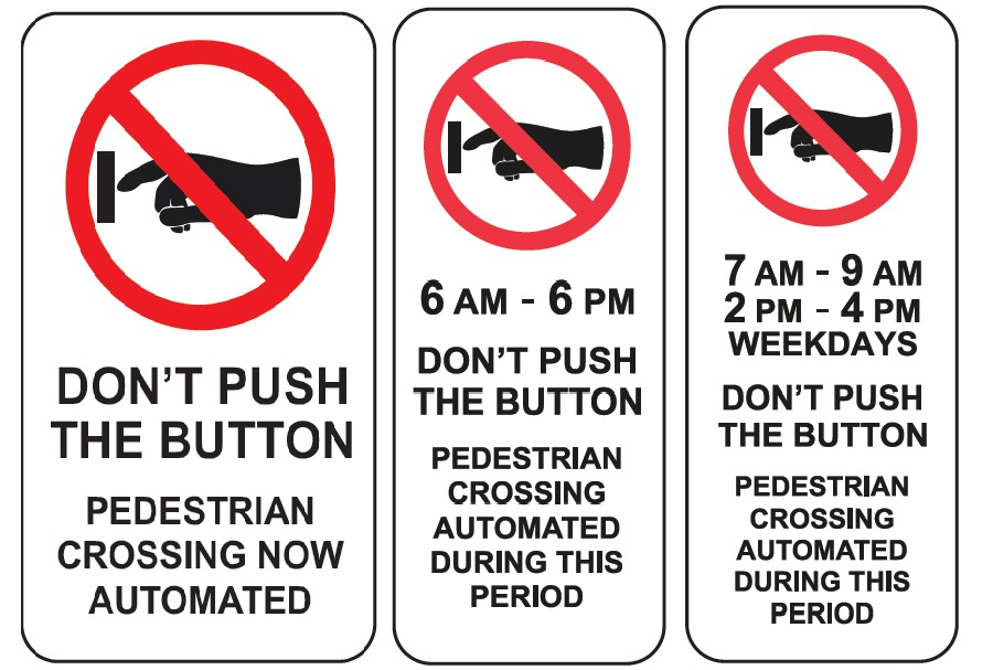 Automated crossing signage