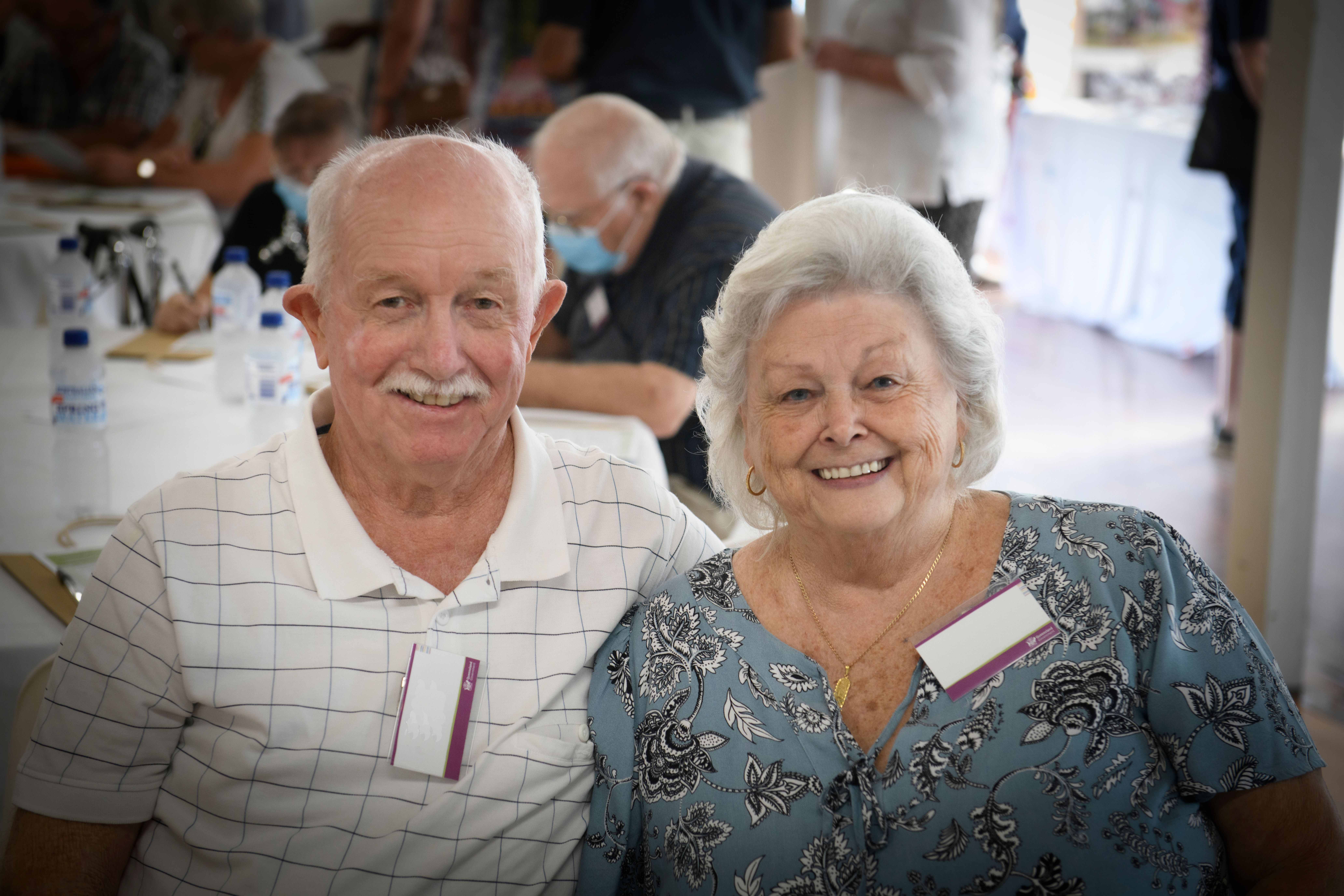 A couple enjoying the seniors expo