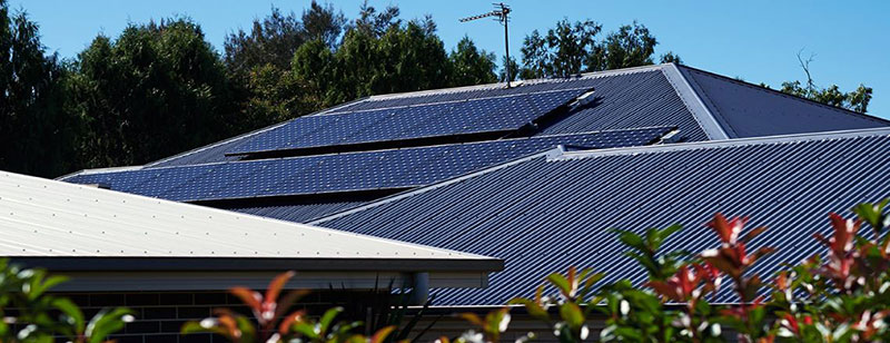 Image of solar panels on a roof