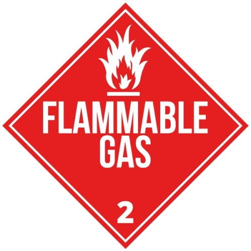 An example of a dangerous goods placard An example of a dangerous goods placard